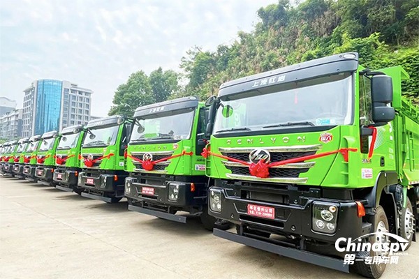 十年用車 就選紅巖，紅巖杰獅C6自卸車批量交付湖南懷化用戶