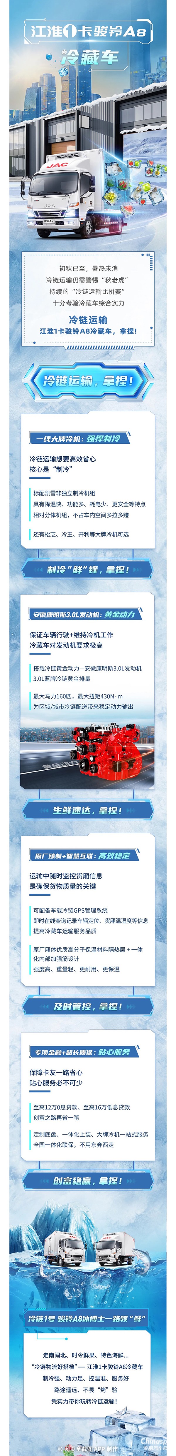 “冷鏈運(yùn)輸，拿捏”！冷鏈1號(hào)·駿鈴A8冰博士一路領(lǐng)“鮮”