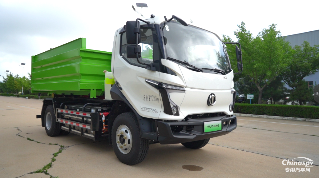 五征環(huán)?？萍技冸妱?dòng)車廂可卸式垃圾車